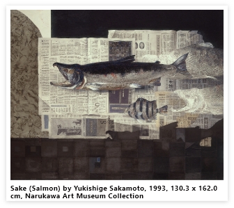 Sake (Salmon) by Yukishige Sakamoto, 1993, 130.3 x 162.0 cm, Narukawa Art Museum Collection